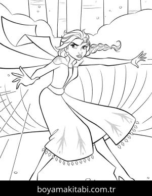 Elsa boyama sayfası – evde etkinlik, ücretsiz yazdır