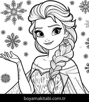 Elsa boyama sayfası, Elsa coloring page, eğlenceli, renkli, renkli