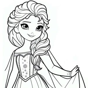 Elsa boyama sayfası, Elsa coloring page, Elsa’yı çocuklardan ücretsiz çizin, 