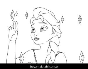 Elsa boyama sayfası – keyifli zaman, renkli çizimler
