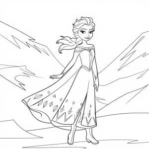 Elsa boyama sayfası, Elsa coloring page, Elsa’yı çok güzel çiz, 