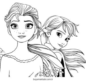 Elsa boyama sayfası – boyama etkinliği, çocuk aktivitesi