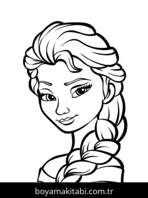 Elsa boyama sayfası – kolay boyama, eğitici aktivite