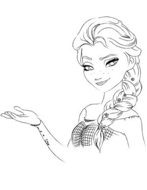 Elsa boyama sayfası, Elsa coloring page, Yüz Elsa, 