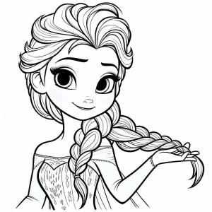 Elsa boyama sayfası, Elsa coloring page, Büyüleyici Elsa’yı çizin, 