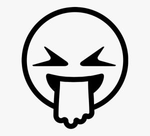 Emoji boyama sayfası, coloring page, Emoji Kusma,