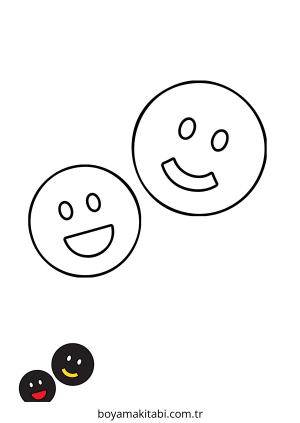 Emoji boyama sayfası – okul öncesi, evde etkinlik