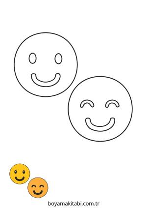 Emoji boyama sayfası – keyifli zaman, renkli çizimler
