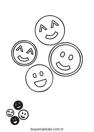 Emoji boyama sayfası – kolay boyama, eğitici aktivite