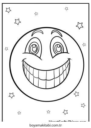Emoji boyama sayfası – okul öncesi, evde etkinlik