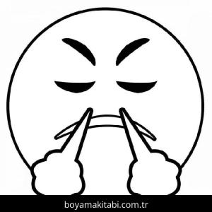 Emoji boyama sayfası – basit çizim, kolay boyama