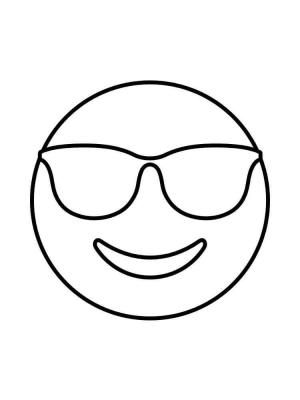 Emoji boyama sayfası, coloring page, Havalı Eğlenceli Emoji,
