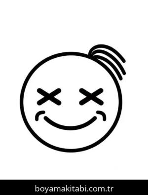 Emoji boyama sayfası – keyifli zaman, renkli çizimler