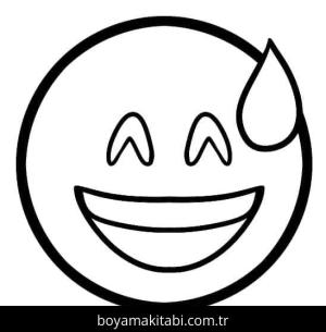 Emoji boyama sayfası – çizgi film temalı, basit çizim