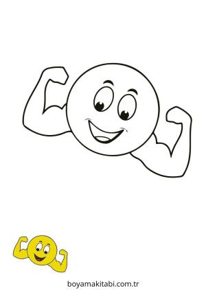 Emoji boyama sayfası – el becerilerini geliştirir, boyama çalışması