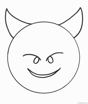 Emoji boyama sayfası, coloring page, Iblis Emojisi,