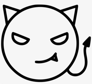 Emoji boyama sayfası, coloring page, Şeytan Emoji,