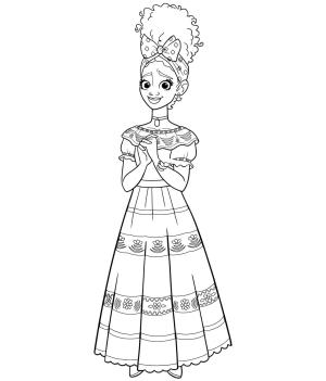 Encanto boyama sayfası,  coloring page, Encanto’dan Dolores’i çizin, 