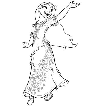 Encanto boyama sayfası,  coloring page, Encanto’dan Isabella’yı çizin, 