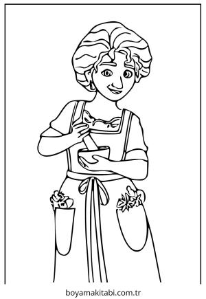 Encanto boyama sayfası – kolay boyama, eğitici aktivite