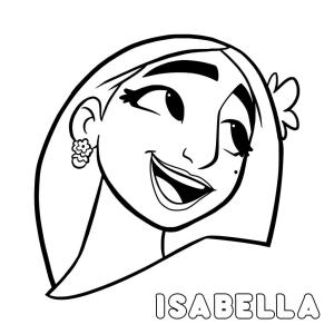 Encanto boyama sayfası,  coloring page, Encanto’dan Isabela Madrigal’i çizin, 