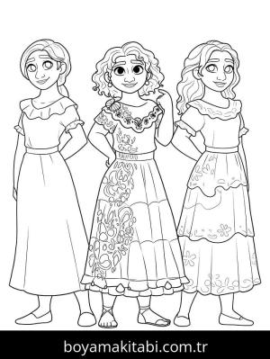 Encanto boyama sayfası – kolay boyama, eğitici aktivite