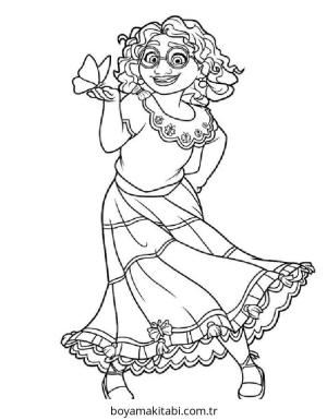 Encanto boyama sayfası – PDF indir, sevimli karakter
