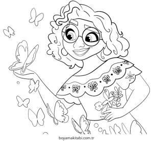 Encanto boyama sayfası – renkli çizimler, okul öncesi