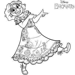 Encanto boyama sayfası,  coloring page, Encanto’dan Mirabel Madrigal’i çizin, 