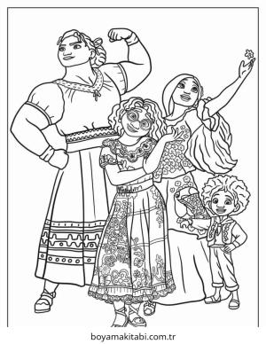 Encanto boyama sayfası – yaratıcılık, eğlenceli etkinlik
