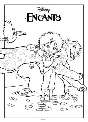 Encanto boyama sayfası,  coloring page, Antonio Cazibesini Çiz, 