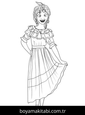 Encanto boyama sayfası – PDF indir, sevimli karakter