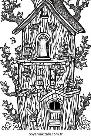 Enchanted Forest boyama sayfası – yaratıcılık, eğlenceli etkinlik