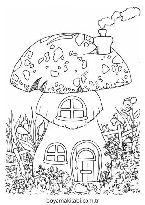 Enchanted Forest boyama sayfası – sevimli karakter, sanatsal çalışma