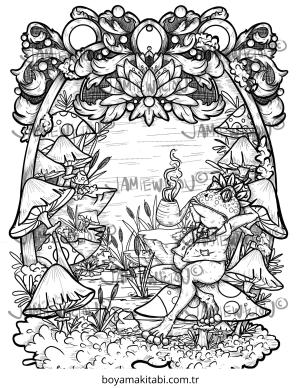 Enchanted Forest boyama sayfası – yaratıcılık, eğlenceli etkinlik