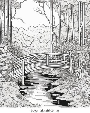 Enchanted Forest boyama sayfası – keyifli zaman, renkli çizimler