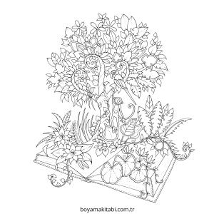 Enchanted Forest boyama sayfası – evde etkinlik, ücretsiz yazdır