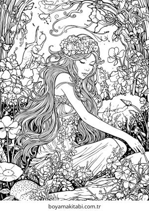 Enchanted Forest boyama sayfası – yaratıcılığı geliştirir, keyifli zaman