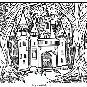 Enchanted Forest boyama sayfası – ücretsiz yazdır, boyama etkinliği