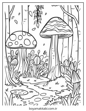 Enchanted Forest boyama sayfası – eğitici aktivite, yaratıcılık
