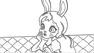 Enchantimals boyama sayfası,  coloring page, Tavşan Kız Çok Şaşırdı, 