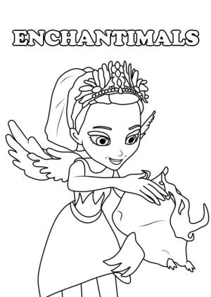 Enchantimals boyama sayfası,  coloring page, Evcil Hayvanlı Enchantimals, 