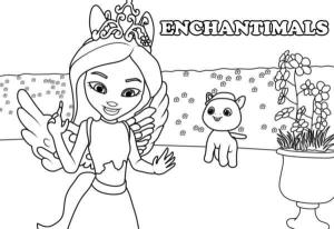 Enchantimals boyama sayfası,  coloring page, Enchantimals’ta İki Karakter, 