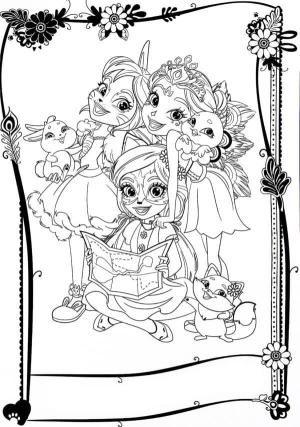 Enchantimals boyama sayfası,  coloring page, Enchantimals’ın Beş Özelliği, 