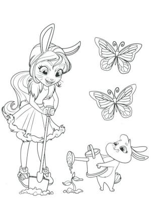 Enchantimals boyama sayfası,  coloring page, Bahçe Çalışması Ücretsiz, 