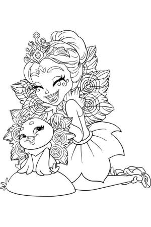 Enchantimals boyama sayfası,  coloring page, Pıtırtı Tavuskuşu Ve Flap, 