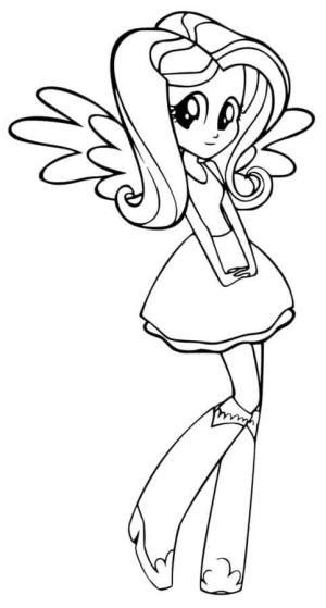 Equestria Girls boyama sayfası,  coloring page, Fluttershy, Oldukça Utangaç Kız, 