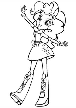 Equestria Girls boyama sayfası,  coloring page, Kabarık Havadar Elbiseli Fluttershy, 