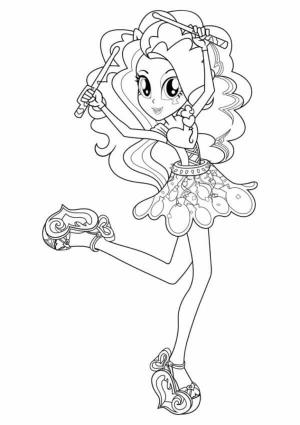 Equestria Girls boyama sayfası,  coloring page, Rainboom’un davulcusu Pinkie Pie, 