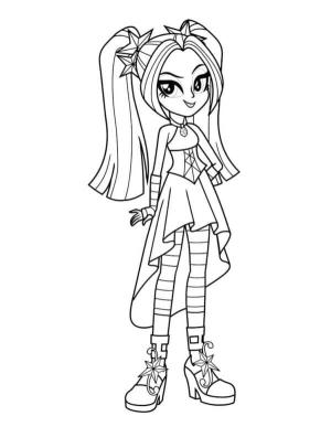 Equestria Girls boyama sayfası,  coloring page, Yıldız Kıyafetlerinde Oldukça Işıltı, 